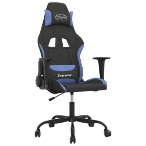 Silla gaming de masaje tela negro y azul H