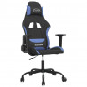 Silla gaming de masaje tela negro y azul 2