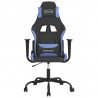 Silla gaming de masaje tela negro y azul 3