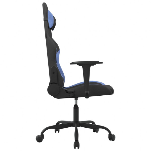 Silla gaming de masaje tela negro y azul M 4