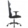 Silla gaming de masaje tela negro y azul 4
