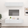 Móveis de TV 4 pcs 80x30x30 cm derivados de madeira branco 1