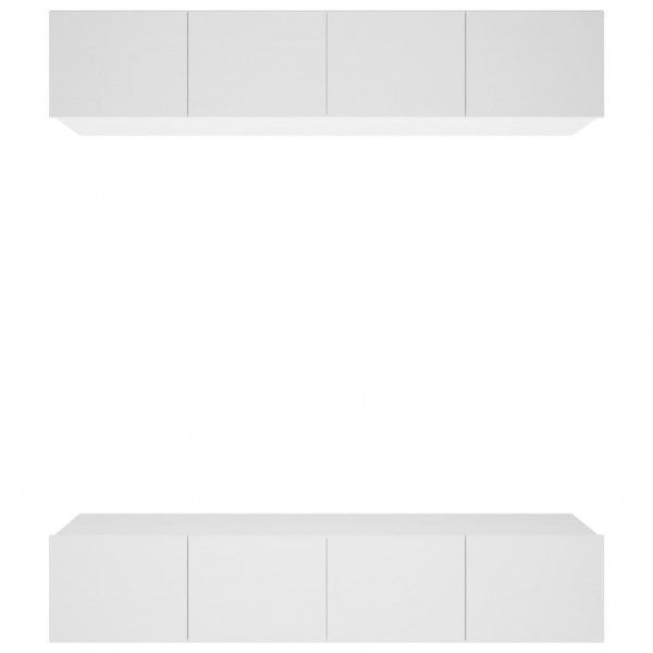 Muebles para TV 4 uds madera contrachapada blanco 80x30x30 cm M 2