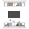 Móveis de TV 4 pcs 80x30x30 cm derivados de madeira branco 5