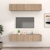 Muebles TV 4 uds madera contrachapada roble Sonoma 80x30x30 cm 1