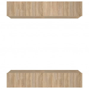 Móveis TV 4 pcs 80x30x30cm derivados de madeira carvalho sonoma H