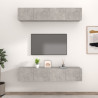 Muebles TV 4 uds madera contrachapada gris hormigón 80x30x30 cm 1