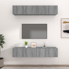 Muebles TV 4 uds madera contrachapada gris Sonoma 80x30x30 cm 1
