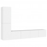 Set de muebles para TV 4 piezas madera contrachapada blanco 2