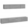 Set de muebles para TV 4 pzas madera contrachapada gris Sonoma 2