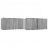 Set de muebles para TV 4 pzas madera contrachapada gris Sonoma 4
