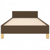 Estrutura de cama sem colchão 90x190 cm tecido castanho-escuro 5