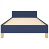 Estrutura cama c/ cabeceira sem colchão tecido 90x190 cm azul 5