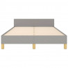 Estructura de cama con cabecero de tela gris claro 120x200 cm 5