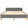 Estrutura de cama sem colchão 120x200 cm tecido cinzento-escuro 5