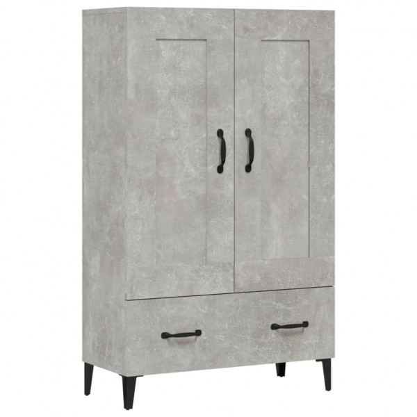 Aparador de madera contrachapada gris hormigón 70x31x115 cm M 2