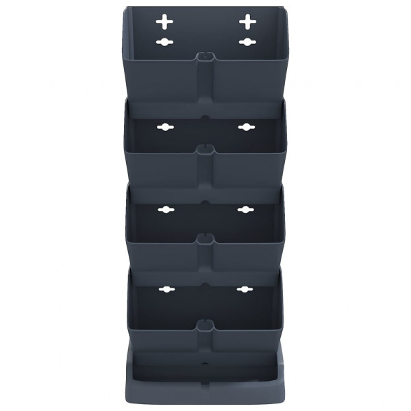 Conjunto floreira vertical 4 pcs polipropileno antracite M 3