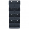 Conjunto floreira vertical 4 pcs polipropileno antracite 3