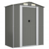 Abrigo de jardim 192x108x223 cm aço galvanizado cinzento-claro 2