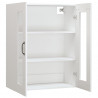 Armario de pared colgante blanco 69.5x34x90 cm 5