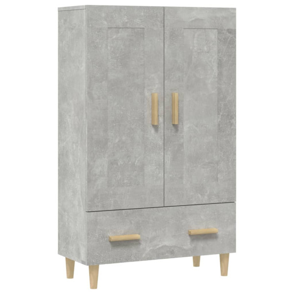 Aparador de madera contrachapada gris hormigón 70x31x115 cm M 2