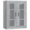Armario de pared colgante gris Sonoma 69.5x34x90 cm 2