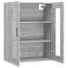 Armario de pared colgante gris Sonoma 69.5x34x90 cm 5