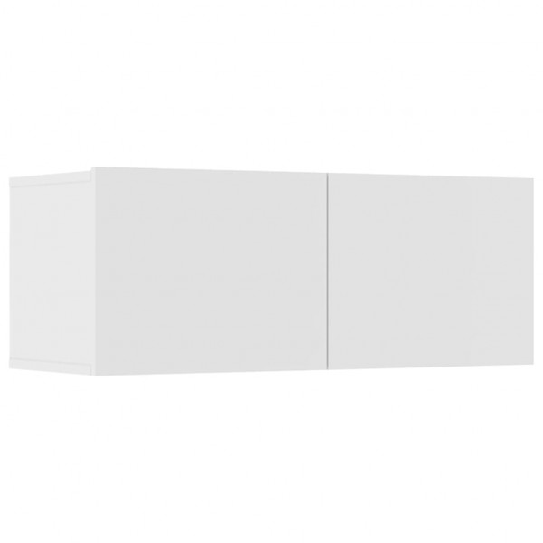 Conjunto móveis de TV 8 pcs madeira processada branco M 5