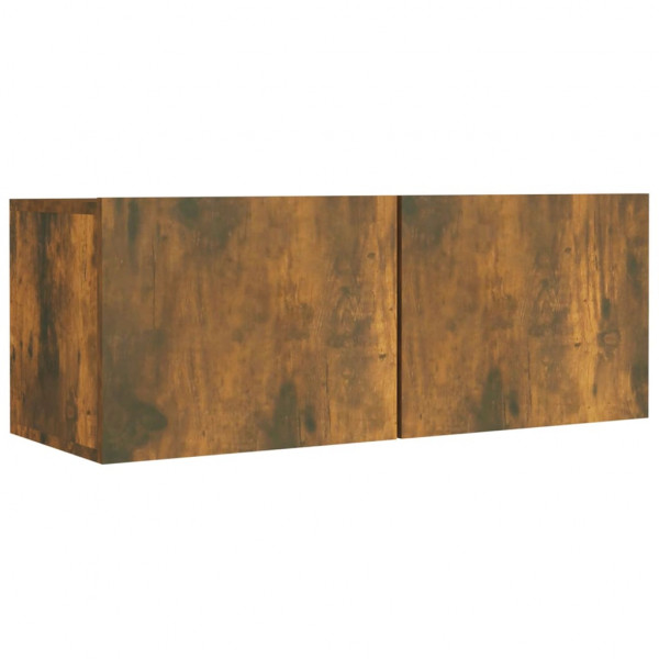 Set de muebles de TV 5 pzas madera contrachapada roble ahumado M 5