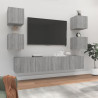 Set de muebles para TV 6 pzas madera contrachapada gris Sonoma 1