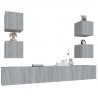 Set de muebles para TV 6 pzas madera contrachapada gris Sonoma 4