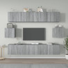 Set de muebles para TV 6 pzas madera contrachapada gris Sonoma 1