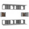 Set de muebles para TV 6 pzas madera contrachapada gris Sonoma 5