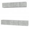 Set de muebles de TV 5 pzas madera contrachapada gris hormigón 2