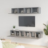 Set de muebles para TV 5 pzas madera contrachapada gris Sonoma 3