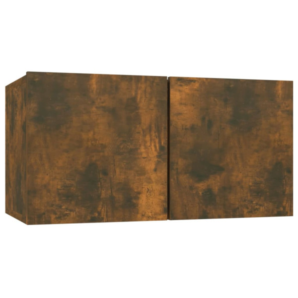 Set de muebles de TV 5 pzas madera contrachapada roble ahumado M 5