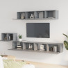 Set de muebles para TV 5 pzas madera contrachapada gris Sonoma 3