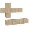Set de muebles para TV 7 pzas madera contrachapada roble Sonoma 2