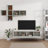 Set de muebles de TV 7 pzas madera contrachapada gris hormigón 3