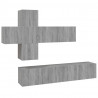Set de muebles para TV 7 pzas madera contrachapada gris Sonoma 2