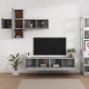 Set de muebles para TV 7 pzas madera contrachapada gris Sonoma 3