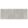 Mueble de pared de TV madera contrachapada gris hormigón 5