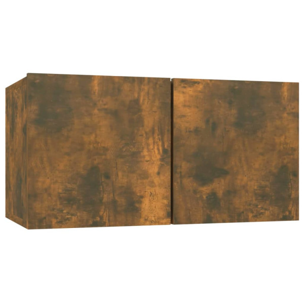 Set de muebles de TV 7 pzas madera contrachapada roble ahumado M 5