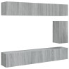 Set de muebles para TV 7 pzas madera contrachapada gris Sonoma 2