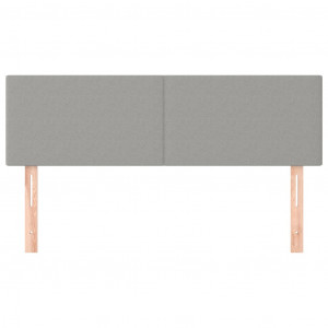 Cabeceros 2 unidades tela gris claro 72x5x78/88 cm H