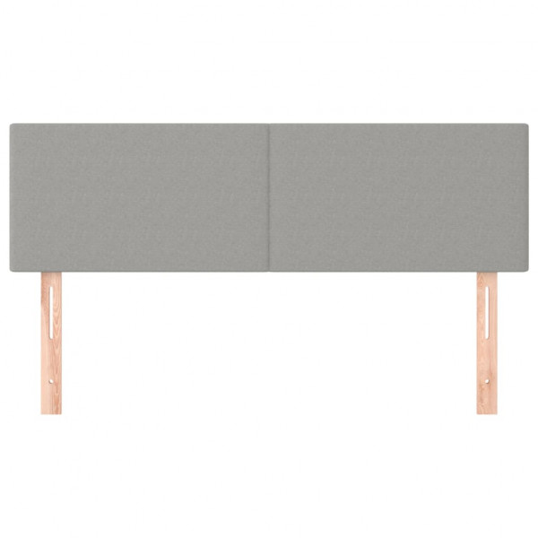 Cabeceira de cama 2 pcs tecido 72x5x78/88 cm cinzento-claro M 2