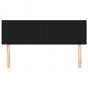 Cabeceros 2 unidades tela negro 72x5x78/88 cm H