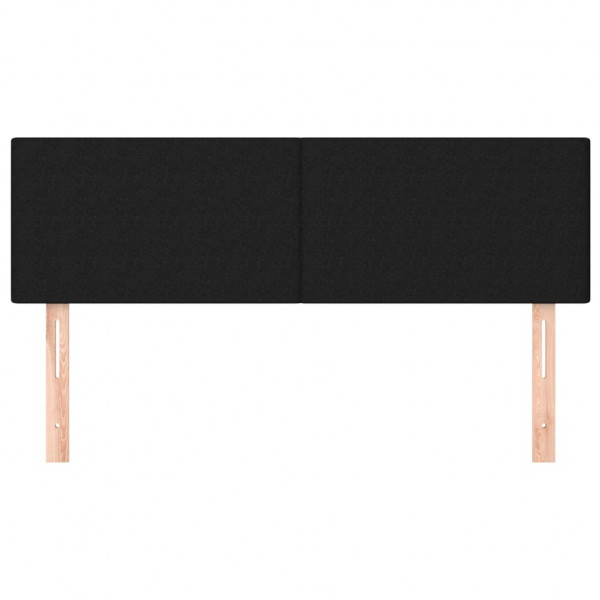 Cabeceros 2 unidades tela negro 72x5x78/88 cm M 2