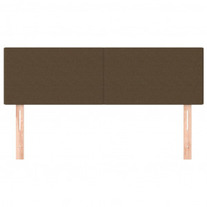Cabeceros 2 unidades tela marrón oscuro 72x5x78/88 cm H