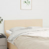 Cabeceira de cama 2 pcs tecido 72x5x78/88 cm creme 1